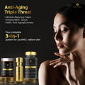 Anti-Aging Triple Threat – Wrinkle-Reducing Cream, Firming Serum & NAD+ Gummies for Youthful Glow